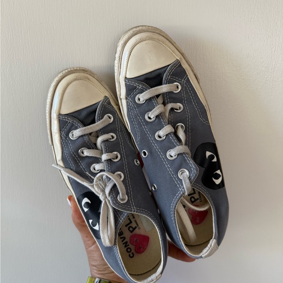 Converse Gray and White Canvas Sneakers - Picture 4 of 12
